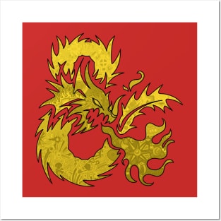 Golden Dragon Posters and Art